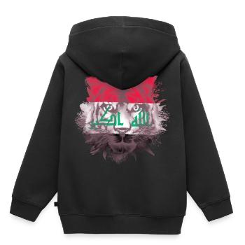 Irak - Sweat Premium à capuche enfant bio - noir - Dos - AI Model Kid Male (0cm)