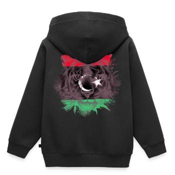 Libya - Kids Premium Organic Hoodie - black - Back - AI Model Kid Male (0cm)