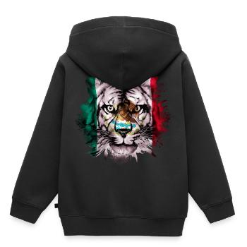 Mexiko - Kinder Premium Organic Hoodie - Schwarz - Hinten - AI Model Kid Male (0cm)