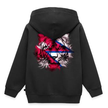 Népal - Sweat Premium à capuche enfant bio - noir - Dos - AI Model Kid Male (0cm)