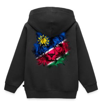 Namibie - Sweat Premium à capuche enfant bio - noir - Dos - AI Model Kid Male (0cm)