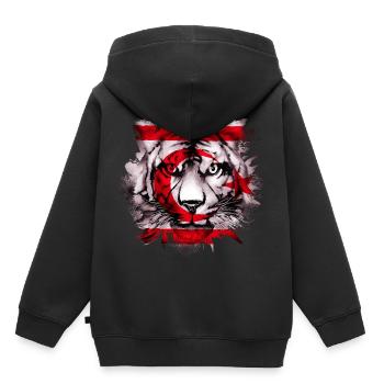 Chypre du Nord - Sweat Premium à capuche enfant bio - noir - Dos - AI Model Kid Male (0cm)