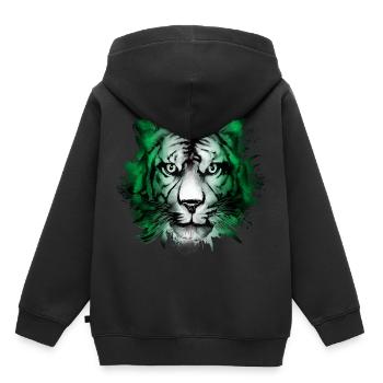 Nigeria - Kids Premium Organic Hoodie - black - Back - AI Model Kid Male (0cm)