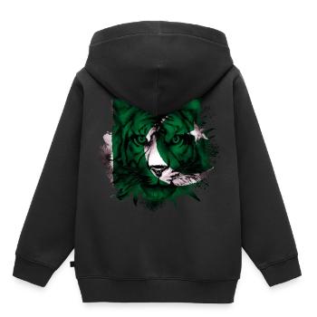 Pakistan - Sweat Premium à capuche enfant bio - noir - Dos - AI Model Kid Male (0cm)
