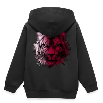 Qatar - Sweat Premium à capuche enfant bio - noir - Dos - AI Model Kid Male (0cm)