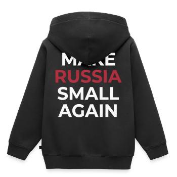 Macht Russland wieder klein - Kinder Premium Organic Hoodie - Schwarz - Hinten - AI Model Kid Male (0cm)