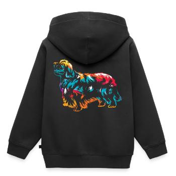 Clumber Spaniel - Kinder Premium Organic Hoodie - Schwarz - Hinten - AI Model Kid Male (0cm)