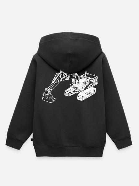 Pelle pelles pelles à pelles blanches - Sweat Premium à capuche enfant bio - noir