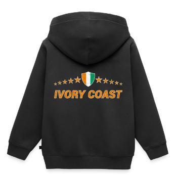 Ivory Coast - Kids Premium Organic Hoodie - black - Back - AI Model Kid Male (0cm)