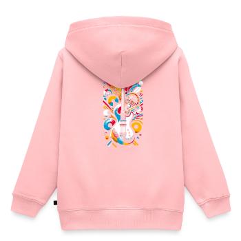 Electric Symphony GuitarAbstract Music Lover - Kids Premium Organic Hoodie - rose - Back - AI Model Kid Female (0cm)