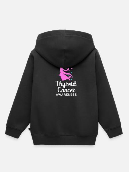 Schilddrüsenkrebs Krebs Schilddrüse - Kinder Premium Organic Hoodie - Schwarz