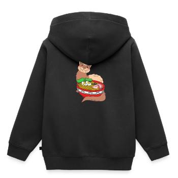 Furet - Sweat Premium à capuche enfant bio - noir - Dos - AI Model Kid Male (0cm)