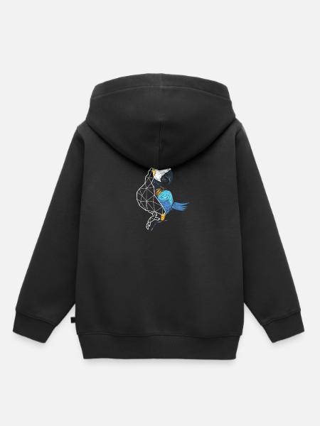 Rad Papagei Vogelkunde Geschenk - Kinder Premium Organic Hoodie - Schwarz