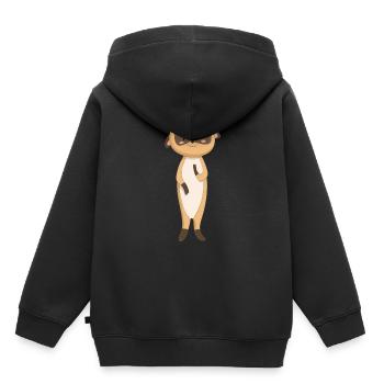 Meerkat Meerkat Meerkat Meerkat - Kids Premium Organic Hoodie - black - Back - AI Model Kid Male (0cm)