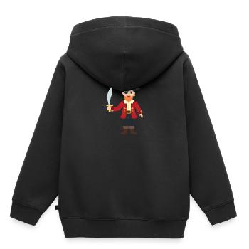 Pirat - Kinder Premium Organic Hoodie - Schwarz - Hinten - AI Model Kid Male (0cm)