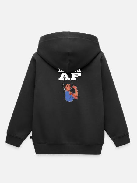 Afro Latina - Kinder Premium Organic Hoodie - Schwarz