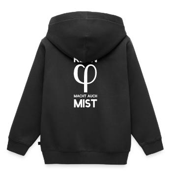 Klein Phi macht auch Mist - Klein Vieh macht auch - Kinder Premium Organic Hoodie - Schwarz - Hinten - AI Model Kid Male (0cm)