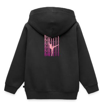 Ballet Ballet Ballet - Sweat Premium à capuche enfant bio - noir - Dos - AI Model Kid Male (0cm)