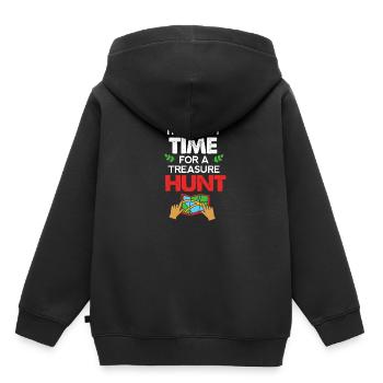 Geocaching Geocache Geocacher - Kids Premium Organic Hoodie - black - Back - AI Model Kid Male (0cm)