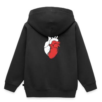 Pologne Polonais - Sweat Premium à capuche enfant bio - noir - Dos - AI Model Kid Male (0cm)