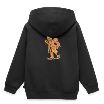 Saxophoniste saxophoniste - Sweat Premium à capuche enfant bio - noir - Dos - AI Model Kid Male (0cm)
