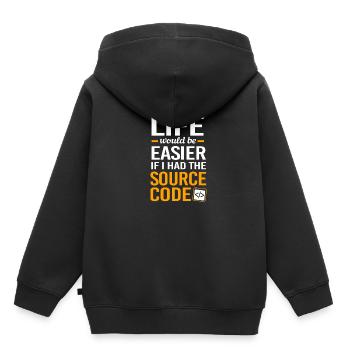 Cybersecurity Cyber Programmer Hacker - Kids Premium Organic Hoodie - black - Back - AI Model Kid Male (0cm)