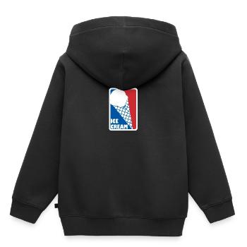 Ice Cream Ice Cream Summer Logo - Kids Premium Organic Hoodie - black - Back - AI Model Kid Male (0cm)