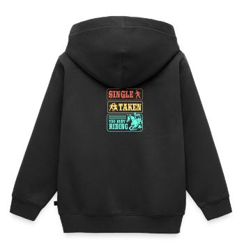 Saut d’obstacles Saut d’obstacles - Sweat Premium à capuche enfant bio - noir - Dos - AI Model Kid Male (0cm)