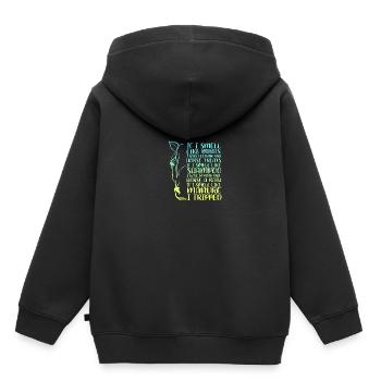 Dressur Dressurpferd Dressurreiter - Kinder Premium Organic Hoodie - Schwarz - Hinten - AI Model Kid Male (0cm)