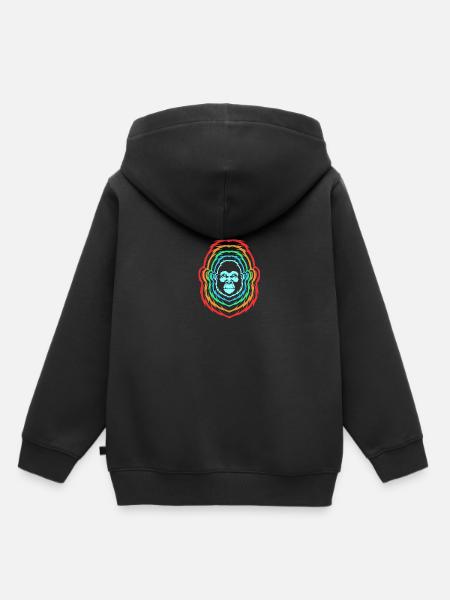 Gorilla - Kinder Premium Organic Hoodie - Schwarz