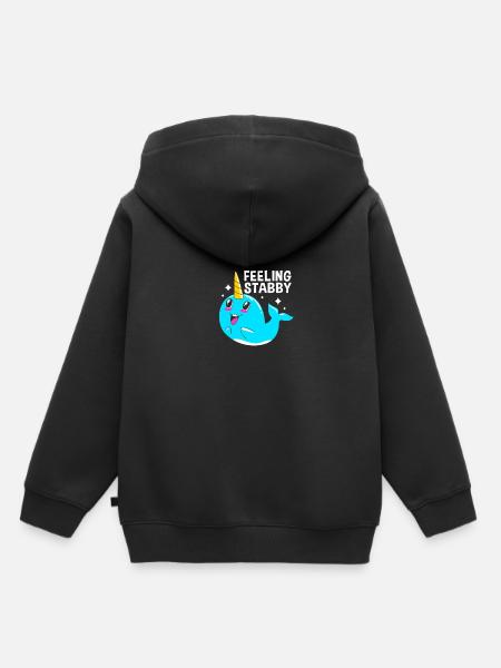 Narwal - Kinder Premium Organic Hoodie - Schwarz