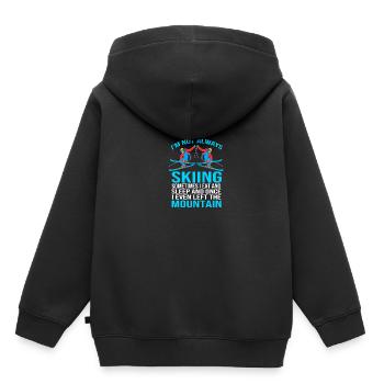 Ski Skiurlaub - Kinder Premium Organic Hoodie - Schwarz - Hinten - AI Model Kid Male (0cm)