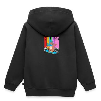 Snowboard Snowboard Vacances snowboard Snowboarders - Sweat Premium à capuche enfant bio - noir - Dos - AI Model Kid Male (0cm)