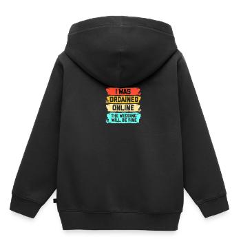 Pasteur - Sweat Premium à capuche enfant bio - noir - Dos - AI Model Kid Male (0cm)