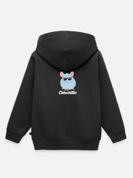 Chinchilla - Kinder Premium Organic Hoodie - Schwarz