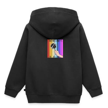 Détective - Sweat Premium à capuche enfant bio - noir - Dos - AI Model Kid Male (0cm)