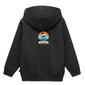 Beton Betonfertiger Betonmischer - Kinder Premium Organic Hoodie - Schwarz - Hinten - AI Model Kid Male (0cm)