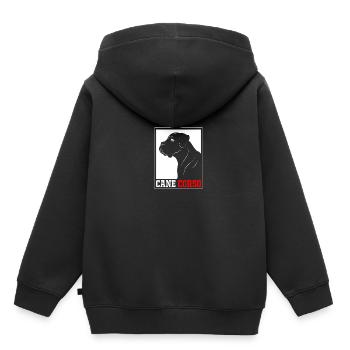 Cane corso - Sweat Premium à capuche enfant bio - noir - Dos - AI Model Kid Male (0cm)