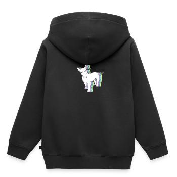 Bull terrier - Sweat Premium à capuche enfant bio - noir - Dos - AI Model Kid Male (0cm)