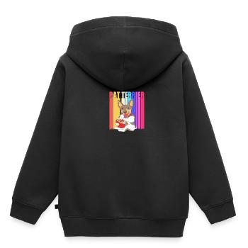 Rat Terrier - Kinder Premium Organic Hoodie - Schwarz - Hinten - AI Model Kid Male (0cm)