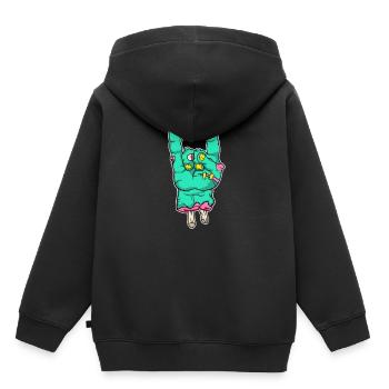 Zombie Hand Rock Halloween Costume - Kids Premium Organic Hoodie - black - Back - AI Model Kid Male (0cm)