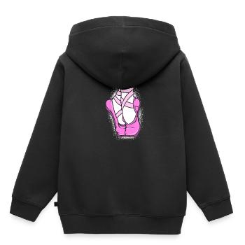 Danseuse de ballet - Sweat Premium à capuche enfant bio - noir - Dos - AI Model Kid Male (0cm)