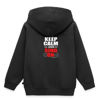 Karaoke - Kinder Premium Organic Hoodie - Schwarz - Hinten - AI Model Kid Male (0cm)
