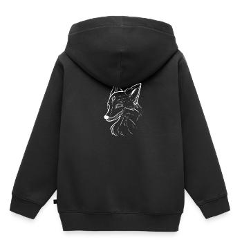 Poison de scientifique animalier Fox Queen - Sweat Premium à capuche enfant bio - noir - Dos - AI Model Kid Male (0cm)
