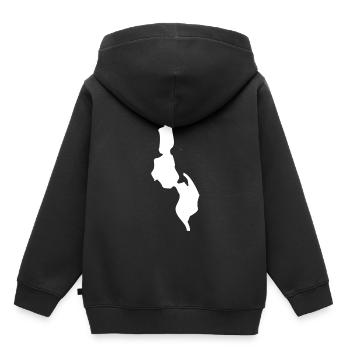 Malawi map flag - Kids Premium Organic Hoodie - black - Back - AI Model Kid Male (0cm)
