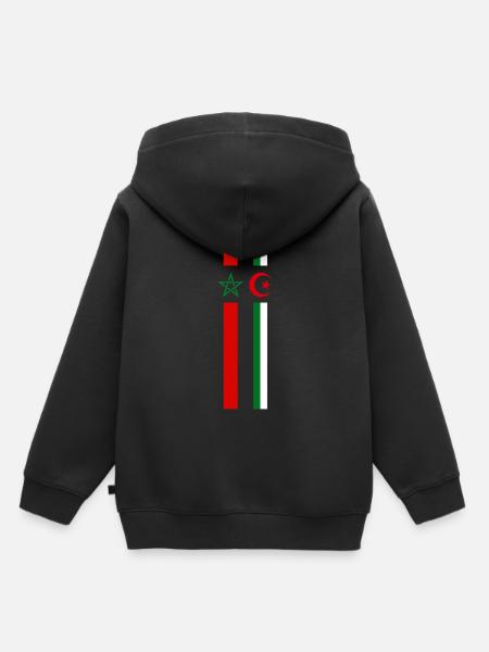 Marokko Algerien - Kinder Premium Organic Hoodie - Schwarz