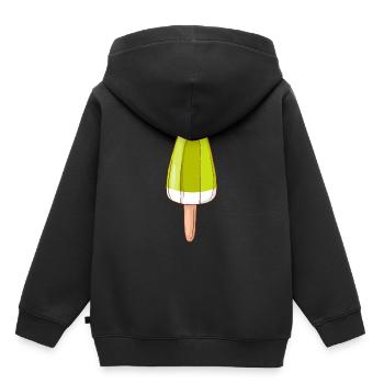 Crème glacée, crème glacée, crème glacée, crème glacée, boule, crème glacée, sundae - Sweat Premium à capuche enfant bio - noir - Dos - AI Model Kid Male (0cm)