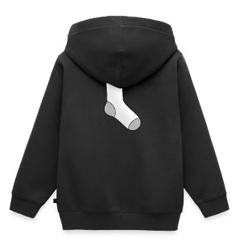 Socke - Kinder Premium Organic Hoodie - Schwarz - Hinten - AI Model Kid Male (0cm)