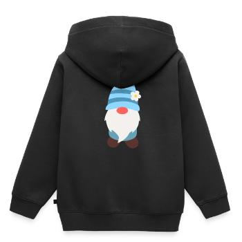 nain de jardin - Sweat Premium à capuche enfant bio - noir - Dos - AI Model Kid Male (0cm)