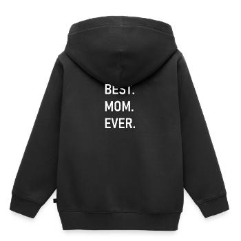 BEST. MOM. EVER. - Kinder Premium Organic Hoodie - Schwarz - Hinten - AI Model Kid Male (0cm)